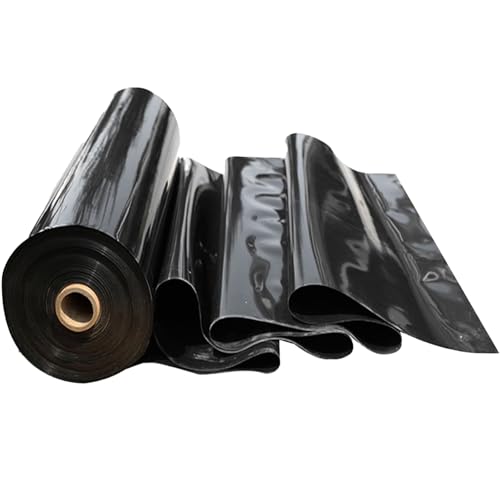 YHKJLYH Estanque Jardin Lona Estanque prefabricado plastico Negro para huerto, Revestimiento Flexible Negro de PVC Impermeable para estanques, Piscinas, cascadas y Fuentes, 6x11 m (19,7 pies x 36 pi