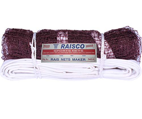 Image of RAISCO 716E Nylon TopTap Practice Badminton Net (Brown), Brown, Black