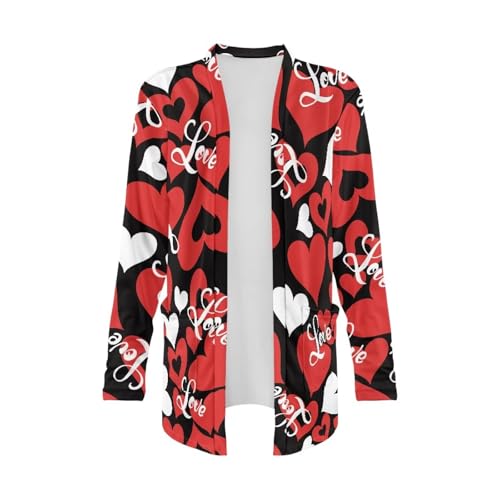 Image of Womens Open Fron Cardigan Sweaters Long Sleeve Oversized Casual Tops Loose Lightweight Daily Coats with Pockets