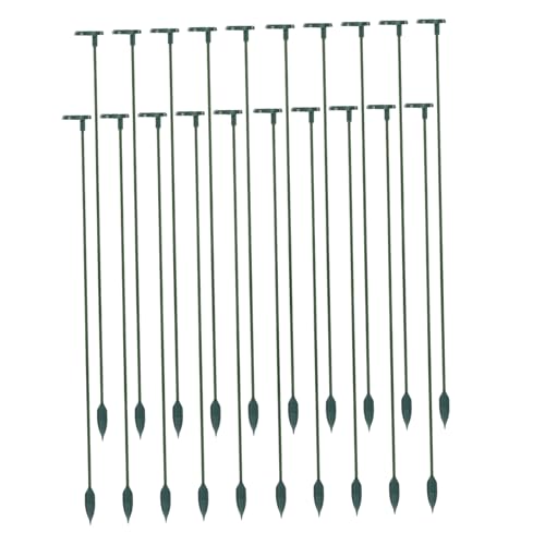 CIYODO 20個園芸用蝴蝶?支柱 多用途耐候性プラスチック製植物支えラック 室内外鉢植え花用クライミングトレリス バルコニー 用誘引補助