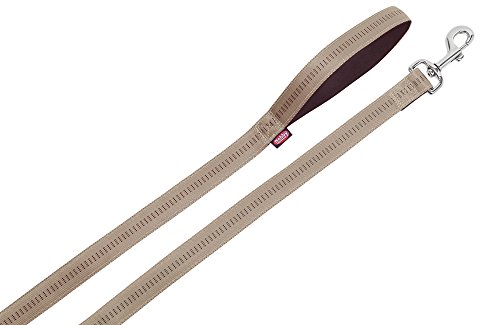 Nobby, guinzaglio per Cani con Impugnatura Morbida, 120 cm/15 mm, Beige