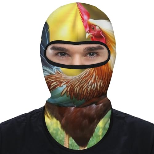 Balaclava con diseño de gallo para hombre y mujer, protección solar, máscara facial transpirable de cabeza completa para senderismo, ciclismo, correr y conducir miniatura 1