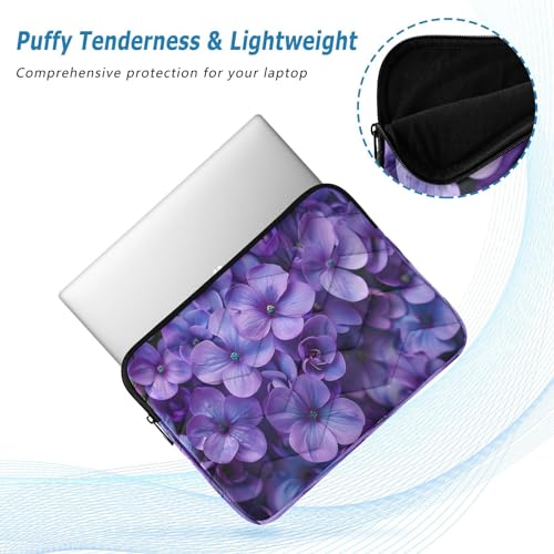 Funda para portátil 13-14 pulgadas con diseño floral púrpura miniatura 5