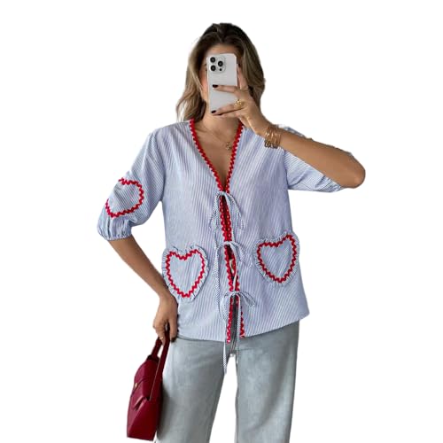 T-shirt manches mi-longues à nouer anti-chaleur pour silhouette estivale