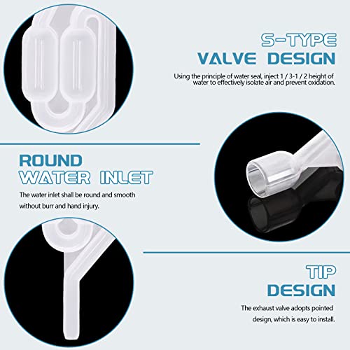 Cimeton 16Pcs Airlock Set For Fermentation, Auto Siphon With 6 Feet Clear Tubing, Twin Bubble S Type Airlock With Silicone Stopper And Rubber Grommets #TOP3