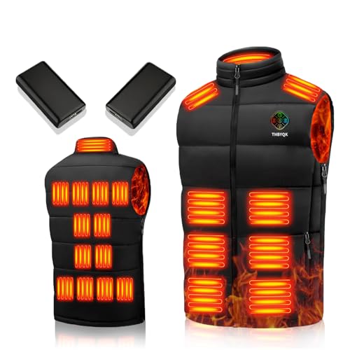 THBYQK 21 Heated Zones Heated Vest, with 40000mAH 7.4V Battery