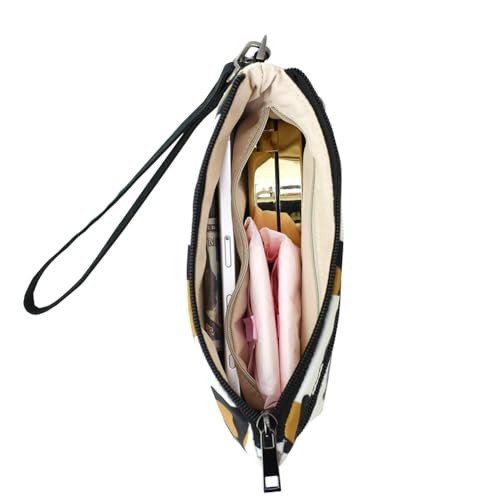 Small Wristlet Wallets for Women, Zip Clutch Bag with Wristlet Pouch, 3-Zipper Original Design4