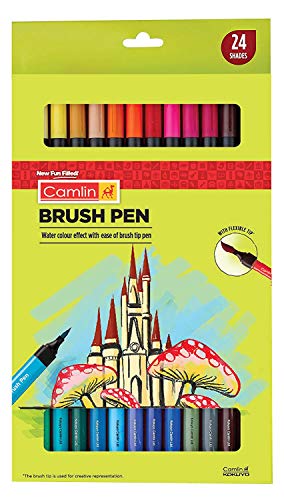 Camlin Ltd okuyo - Brush Pens - 24 Shades (Multicolor) - Set of 2