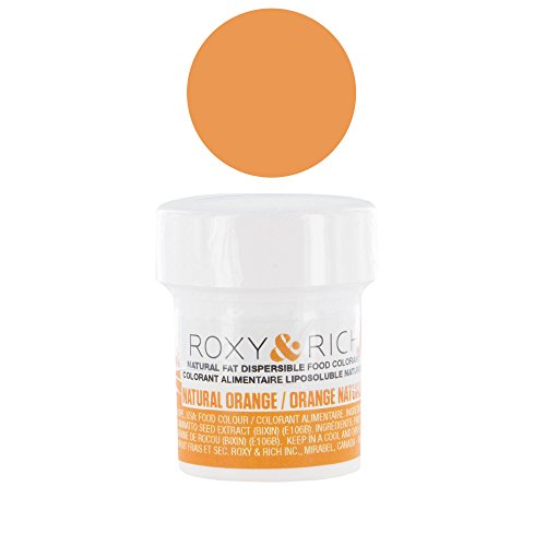 Roxy & Rich Natural Fat Dispersible Powder Food Color, 5 Grams Orange