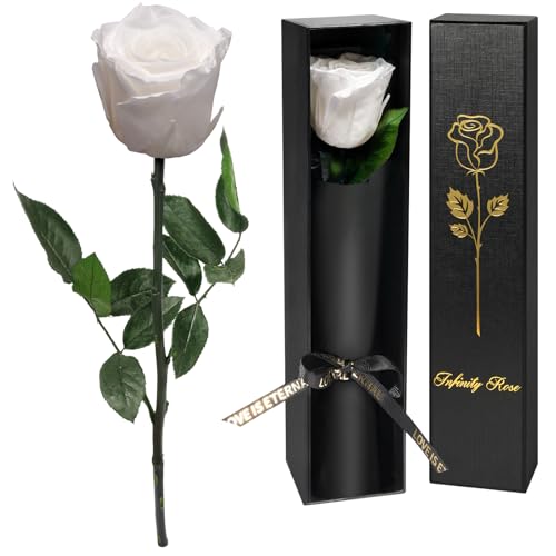 Yamonic Rosa Stabilizzata Regalo Donna,Festa della Mamma Idee Regalo,Rosa Eterna