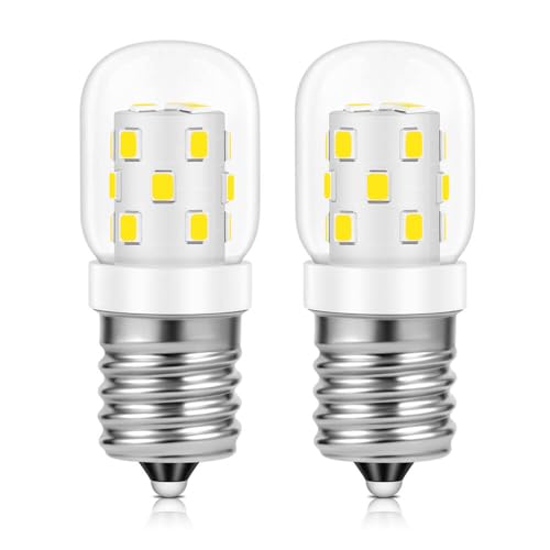NETEHA AC 125V 3W E17 Base T7 Microwave Dimmable LED Light Bulb, 5000K Daylight White Over Stove Appliance Light for Refrigerator, Range Hood, 8206232A Stove Hood (2 Pack)