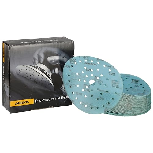 Mirka Galaxy epoxy sandpaper 150mm Hook & Loop grit 320 for sanding epoxy resin wood, epoxy, rivertable / 50 pcs sanding discs
