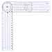 Clear Plastic Goniometer 7 in Rotate 360 Degree Angle Protractor Arms Angle Measurement Tool for School Office Measuring Woodworking Measurement and DIY Enthusiasts