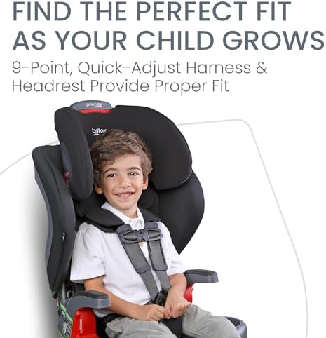 Britax Grow with You ClickTight Harness-2-Booster Car Seat, 2-in-1 High Back Booster, Black Contour - 5