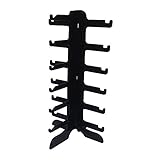 Luxuriant July Plastic Sunglasses Holder Display Stand Eyewear Rack for 6 Pairs (Black)
