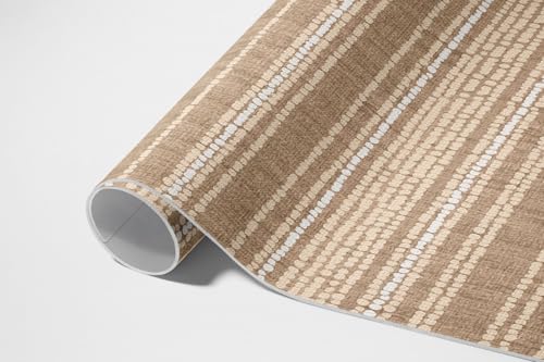 Tapis en vinyle 100x150 cm rectangle beige Floorart Design
