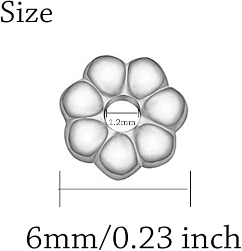 Miniatura 2 de Mulutoo 1200 cuentas septales en forma de flor, estilo tibetano, espaciadores CCB, cuentas espaciadoras de disco, cuentas sueltas para pulseras,