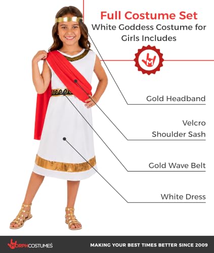 Disfraz Toga para Niñas Small Blanco miniatura 2