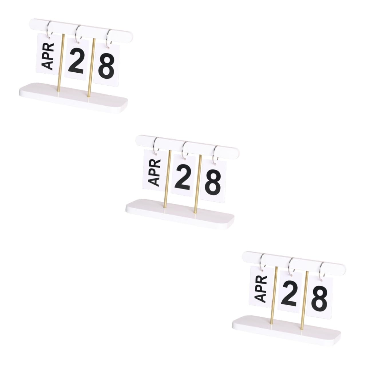 VILLCASE 3 Pz Calendario Da Tavolo Calendario Perpetuo Riutilizzabile Calendario Di Visualizzazione Della Data Programma Calendario a Fogli Mobili Riutilizzabile Ufficio Home Decor Bianca