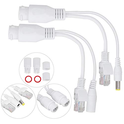 Passive POE Splitter ABS Plastic POE Injector POE Splitter Power for WLAN Switch (White) miniatura 3