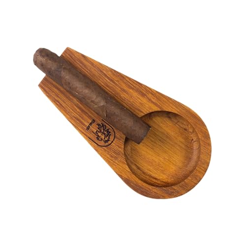 Etalon Premium Iroko Wood Cigar Ashtray for Patio/Home Modern Table Cigar Ashtrays for Gift
