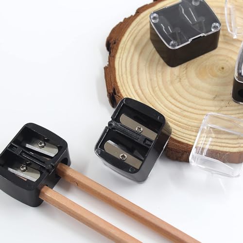 4 Pcs Eyeliner Sharpener, Lip Liner Sharpener, 2 Holes Dual Eye Pencil Sharpener, Eyebrow Pencil Sharpener for Eyebrow Pencil Eye Pencil Eye Liner Lip Line Brow Pencil - Image 8