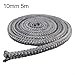 Sealing Rope for Wood Burning Furnace Doors, Fiberglass Material for Pellet Stoves, Boilers and Industrial Ovens, Provides Effective High Temperature Seal (10mm*5m)