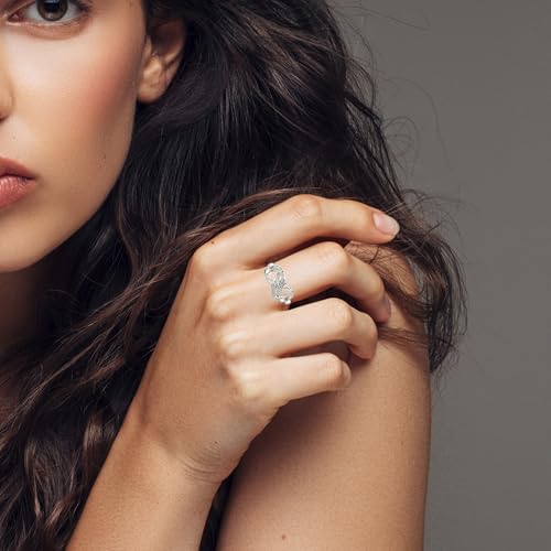 Image of Sterling Silver & Certified Lab Grown Diamond 0.15cts | Ring For Women /Girls | Stylish & Elegant | VGPR0026
