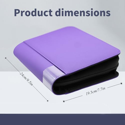 Image of greeting card book organizer,christmas card photo album,birthday card organizer binder,for greeting card box keepsake storage and display,holds 84 cards (violet)