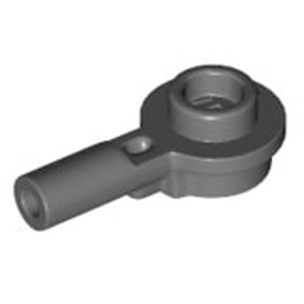 LEGO Bar 1L with 1 x 1 Round Plate with Hollow Stud, Part 32828 (Dark Bluish Gray, 10, Bricks)