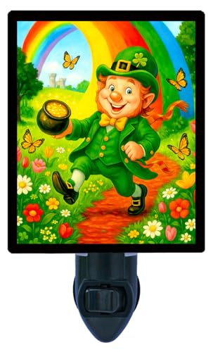 Lámpara de noche con diseño Leprechaun para St. Patrick