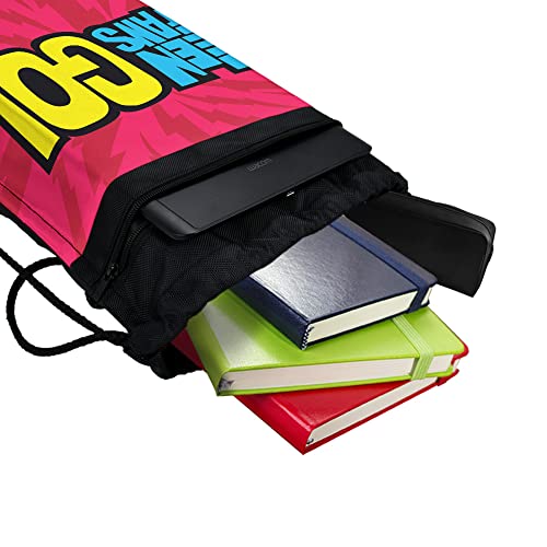 LOGOVISION Teen Titans Go! Logo Drawstring Backpack Sports Bag Sackpack 17" x 13", Perfect for Gym, Yoga or Practice4