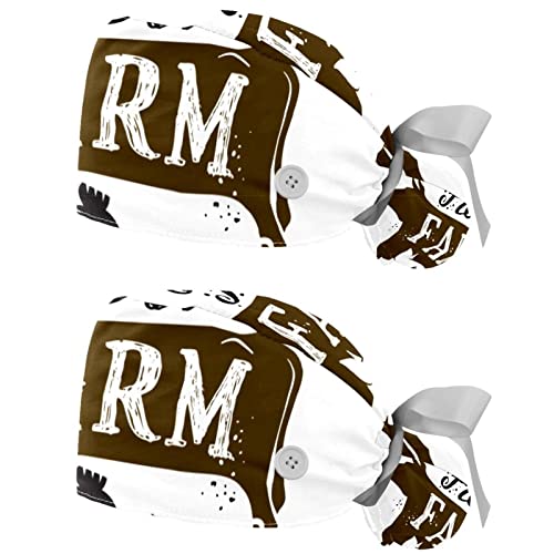 Chapeaux de travail respirants lot de 2 casquettes bouffantes motifs animaux