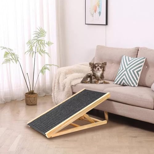 Dog Ramp for Bed, Adjustable Folding Portable Pet Ramp with Non Slip Surface & Adjustable Heights for Small Dog, Pet Ladder for Car Bed Sofa - Image 6
