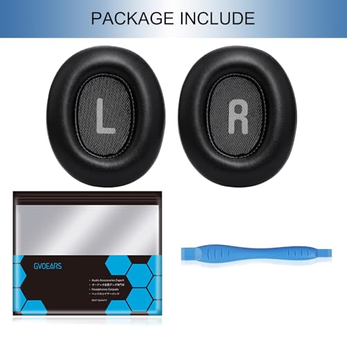 Image of GEVO Earpads for JBL Tune 770NC /760NC (Not Fit JBL Live Series) Headset | Ear Cushions for JBL Tune 700BT /710BT /720BT /750BT /750BTNC /760NC /770NC | Protein leather | Original-Fit Design | Black