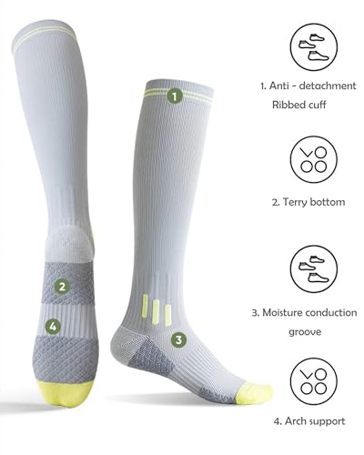 Women Daily Training Knee High Socks for Yoga Running Cycling Cushioned Socks With Thickened Sock Bottom - Image 7