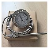 Arionyx All Stainless Steel Industrial Marine Pressure Type Dial Thermometer, Capillary Temperature Gauge, Oil Filled Temperature Gauge(60mm axial)