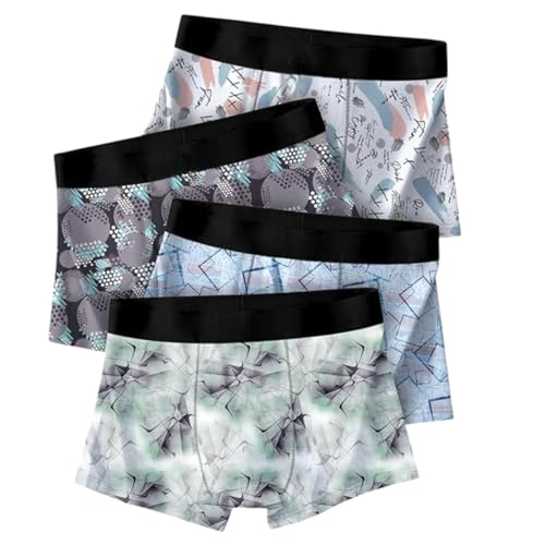 Image of Men's Airsoft Anti-Bacterial Trunks (Pack of 4) | Breathable Nylon | Sweat-Wicking Comfort | Everyday Regular Fit
