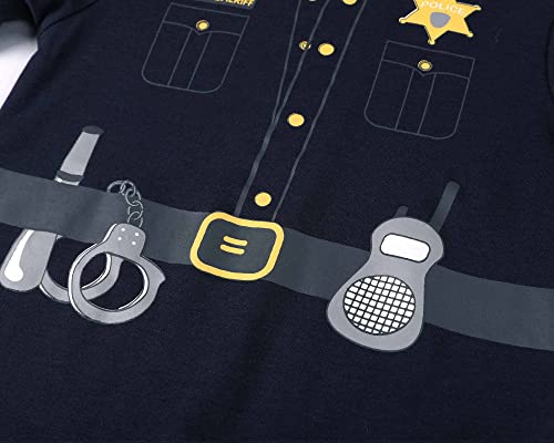 Zusnxaxe Baby Police Costume Outfit Infant Boy Girl Officer Costume Uniform Newborn Policeman Clothes, Short, 12-18 Months #TOP2
