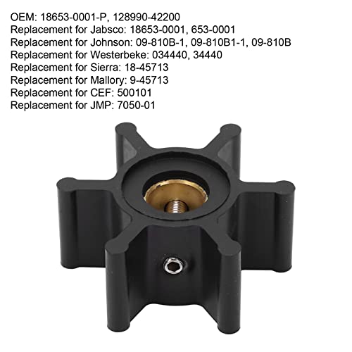 Flexman 6 Blade Marine Outboard Water Pump Impeller Replacement for Jabsco 18653-0001, Johnson 09-810B-1, Westerbeke 034440, etc - Image 4