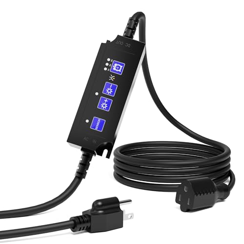 OHLUX Dimmer Externo para Luzes de Corda, 360 W Dusk To Dawn Plug Dimmer Inteligente com Temporizado