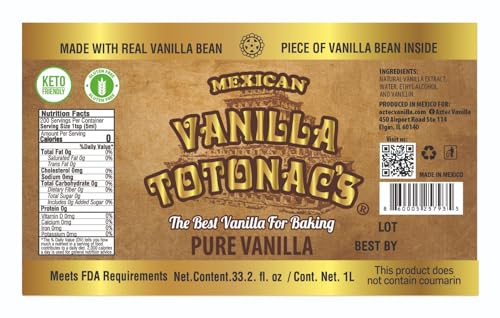 Mexican Vanilla Totonac'S B087WM51DZ Pure Extract - 33.2 Oz Bottle - Premium Vanilla Liquid thumb #3