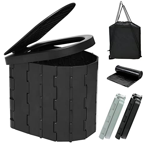 Portable Toilet for Camping,Portable Potty for Adults ,Folding Toilet With Lid, Outdoor Travel Toilet for Hiking, Camping, Boat, Car ,Fishing ,Black Portable Toilet for Camping,Portable Potty for Adults ,Folding Toilet With Lid, Outdoor Travel Toilet for Hiking, Camping, Boat, Car ,Fishing ,Black
