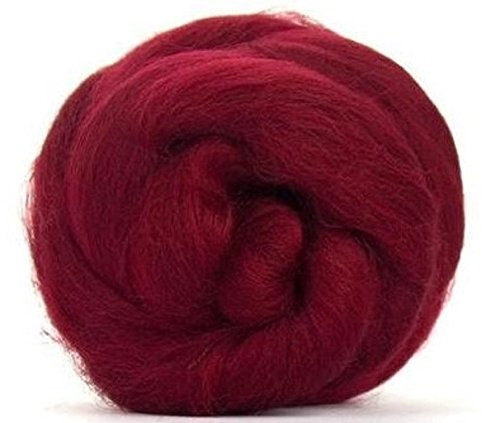 Besteek , 70 Colors Needle DIY Materials, Wool Roving Felting Yarn Craft Supplies, Ruby Red
