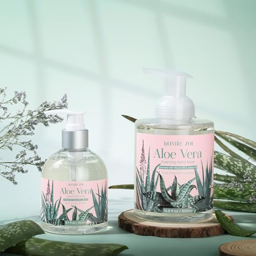 Image of ROMIIE ZOI Foaming Hand Soap, Aloe Vera, 500ml / 16.8fl.oz | With Gift Box, Gentle cleansing, nourishes skin without drying
