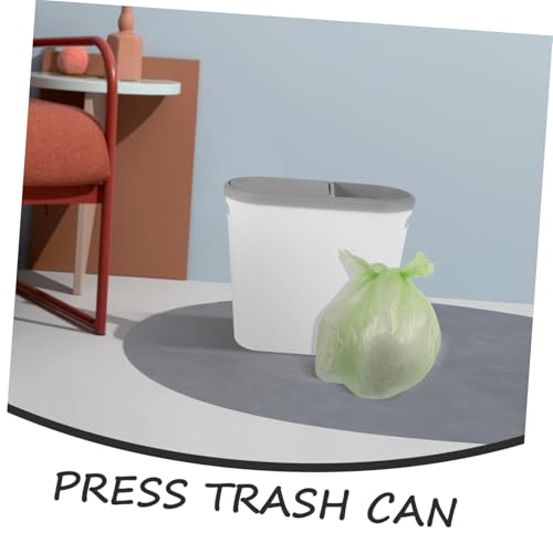 Caneca de basura rectangular con tapa para cocina y baño miniatura 6
