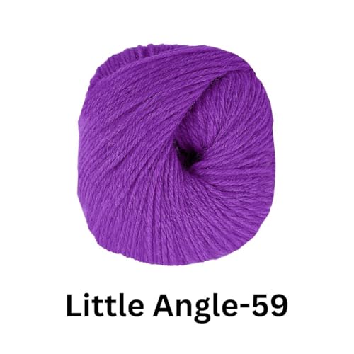 Image of VCR 4 Ply Purple Little Angle Yarn, 25 Grams, 92 Meters Length, 100% Acrylic Soft Baby Knitting Yarn for Crochet, Newborn Sweaters, Soft Baby Socks, Mittens and Leggings, Pack of 1