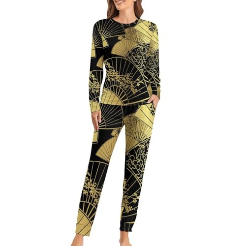 Pyjama femme éventail japonais : finis les frissons nocturnes avec ce sleepwear