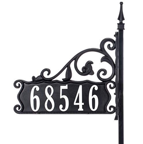 Address America Extra Tall 58" Boardwalk Reflective 911 Home Address Sign for Yard