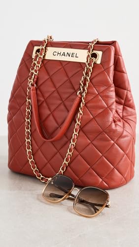 CHANEL Women's Pre-Loved Red Lamb Trendy CC Drawstring Bag3
